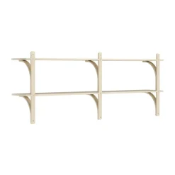 Swedese Shelves & Shelving Systems*Levi shelf, Lacquered ash-brass, 2 shelves, 180 cm Beige