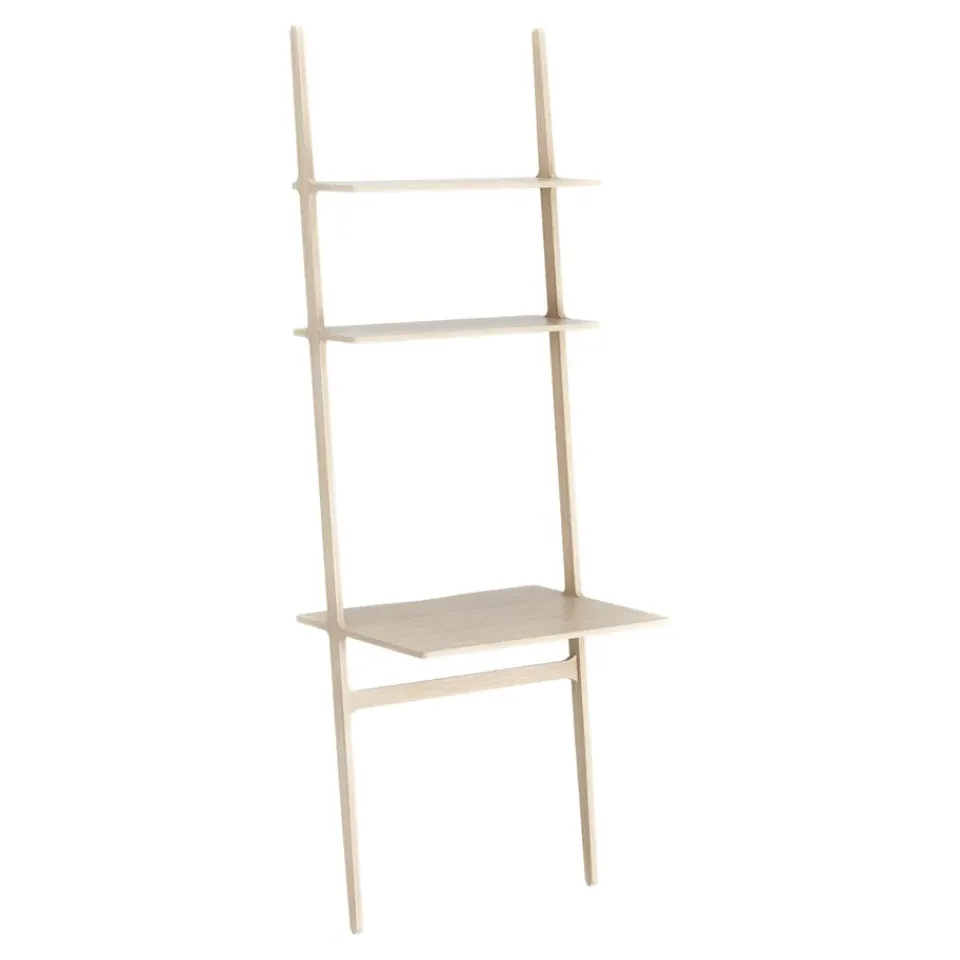 Swedese Desks*Libri writing table, Oak white pigmented Beige