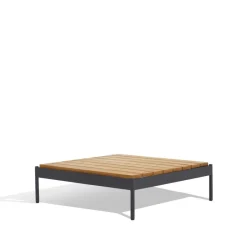 Skargaarden Table For Outdoor Use|Outdoor Lounge Furniture*Lidö coffee table, Teak, d. grey aluminium frame Brown