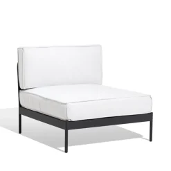 Skargaarden Outdoor Lounge Furniture|Garden Sofas & Garden Benches*Lidö modular sofa, Sunbrella Deave silver , corner section, d. aluminium frame Grey