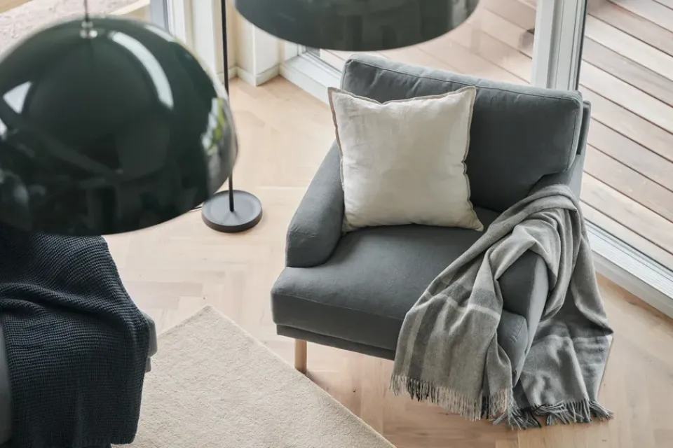 1898 Armchairs & Footstools*Lidnäs armchair, Caleido 1240 Grey