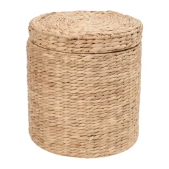 Dixie Sitting Poufs*Lily storage pouf with lid Ø41x43 cm, Natural Beige