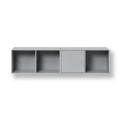 Montana Shelves & Shelving Systems*Line shelf module wall hung 1 door, Nordic 09 Grey