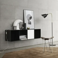 Montana Shelves & Shelving Systems*Line shelf module wall hung 1 door, Nordic 09 Grey