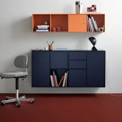 Montana Shelves & Shelving Systems*Line shelf module wall hung 1 door, Nordic 09 Grey