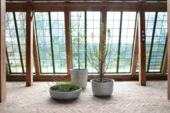 KORBO Garden Details & Accessories*Linea pot no 1 high, Aluminium Silver-coloured