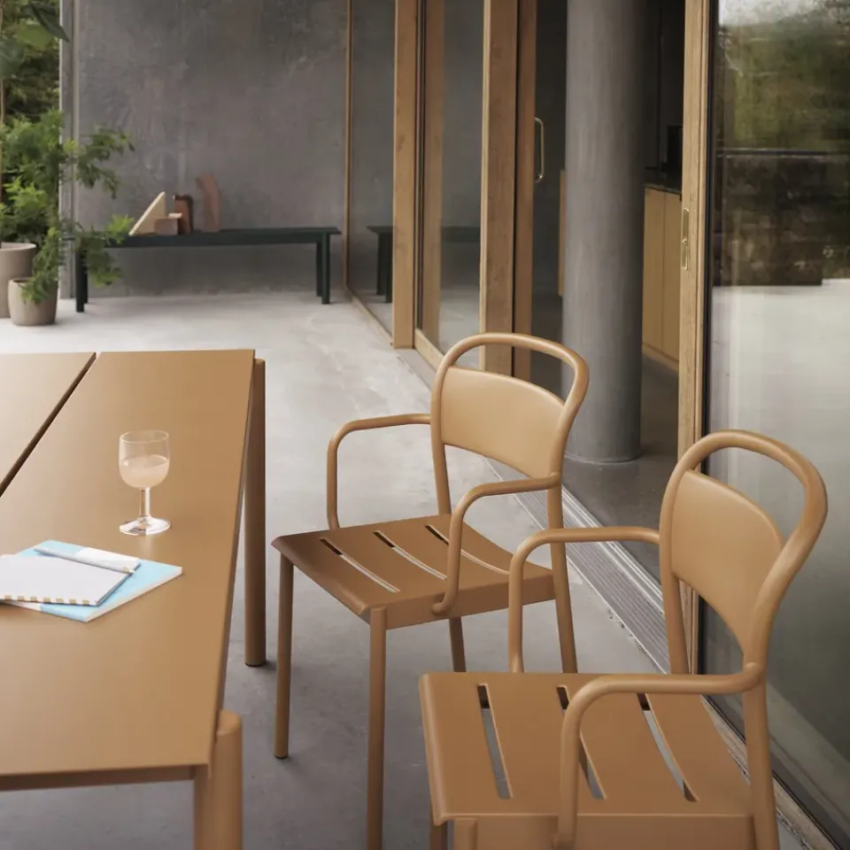 Muuto Seating*Linear steel armchair, Burnt Orange