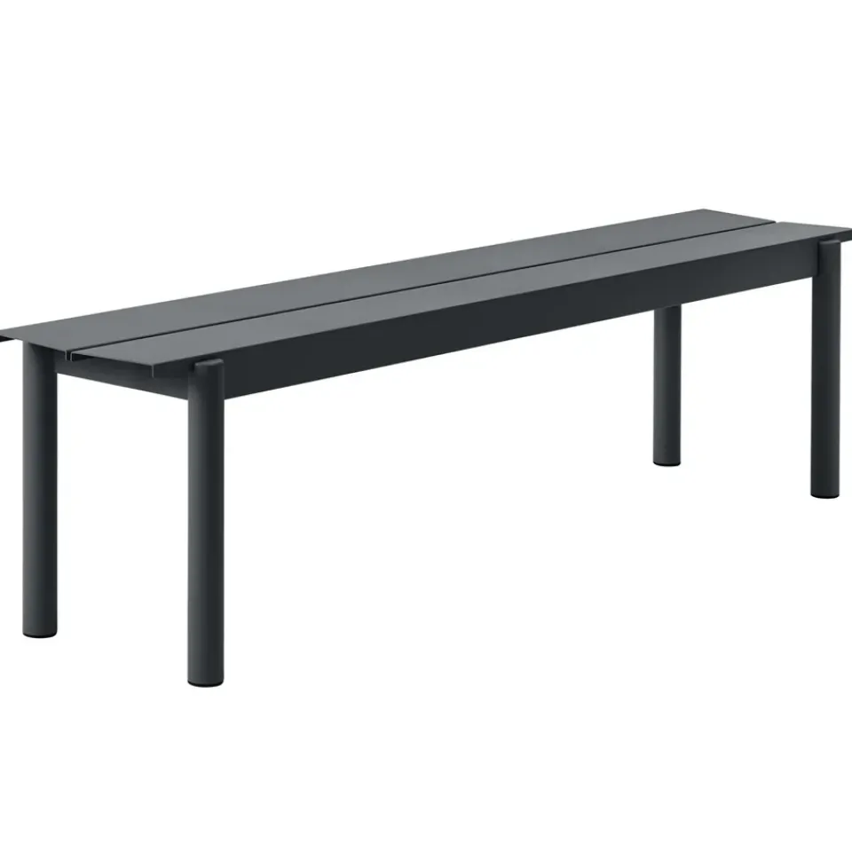 Muuto Garden Sofas & Garden Benches*Linear steel bench 170 cm, Black