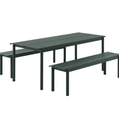 Muuto Garden Sofas & Garden Benches*Linear steel bench 170 cm, Dark Green