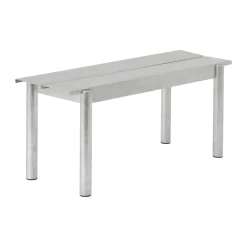 Muuto Garden Sofas & Garden Benches*Linear steel bench 110 cm, Warm galvanized steel Silver-coloured