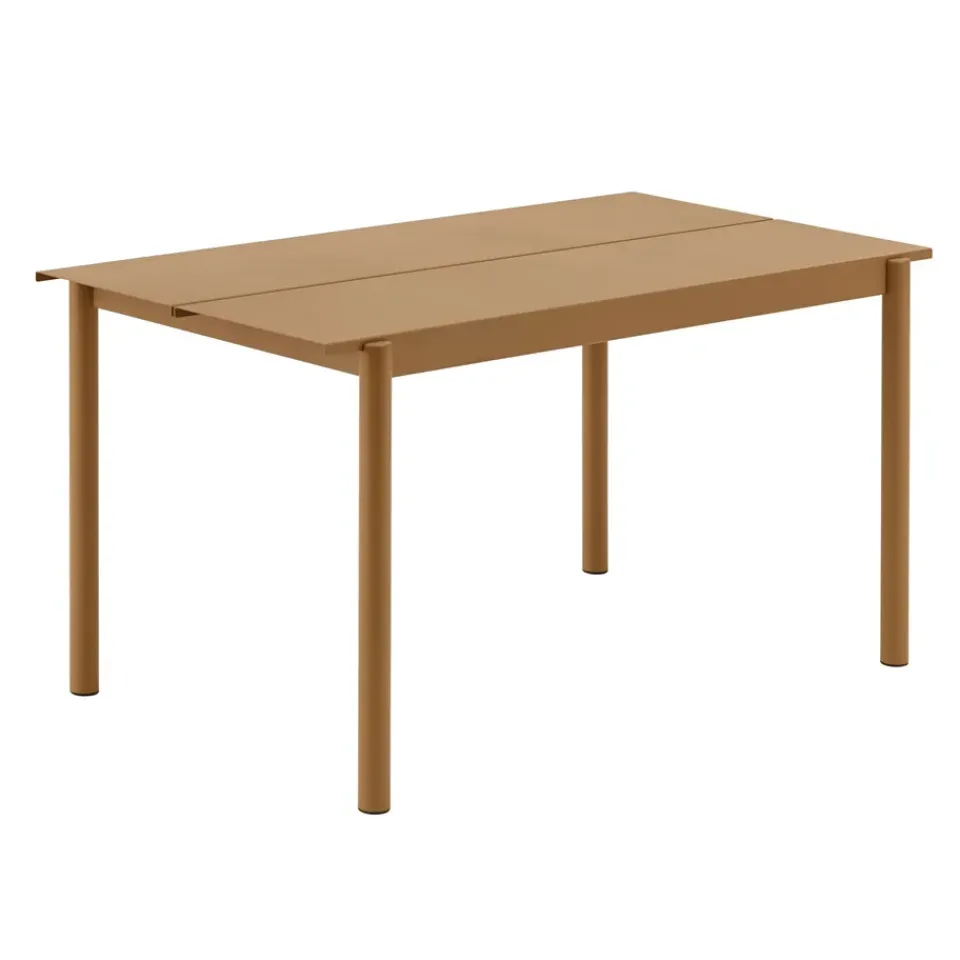 Muuto Table For Outdoor Use*Linear steel table 140 cm, Burnt orange Yellow