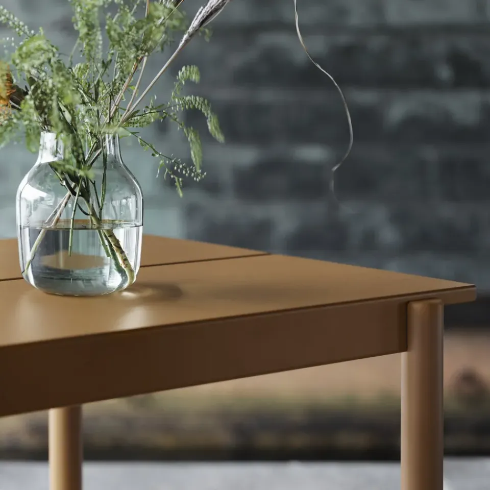 Muuto Table For Outdoor Use*Linear steel table 140 cm, Burnt orange Yellow