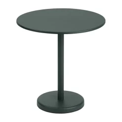 Muuto Balcony Furniture*Linear steel table Ø70 cm, Dark Green