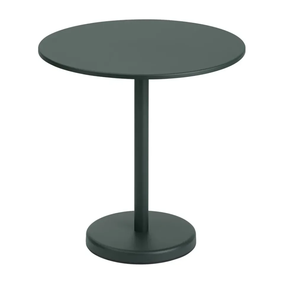 Muuto Balcony Furniture*Linear steel table Ø70 cm, Dark Green
