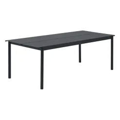 Muuto Table For Outdoor Use*Linear steel table table 220x90 cm, (RAL 7021) Black