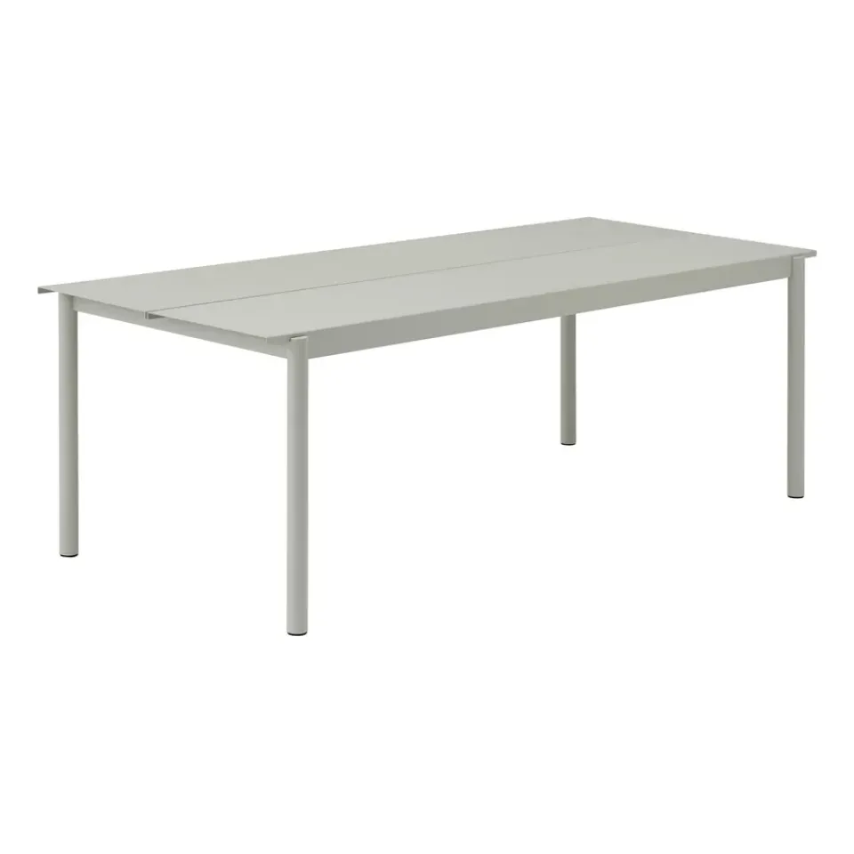 Muuto Table For Outdoor Use*Linear steel table table 220x90 cm, (RAL 7044) Grey