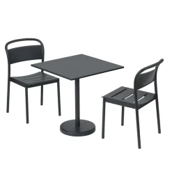 Muuto Table For Outdoor Use*Linear steel table 70x70 cm, Black
