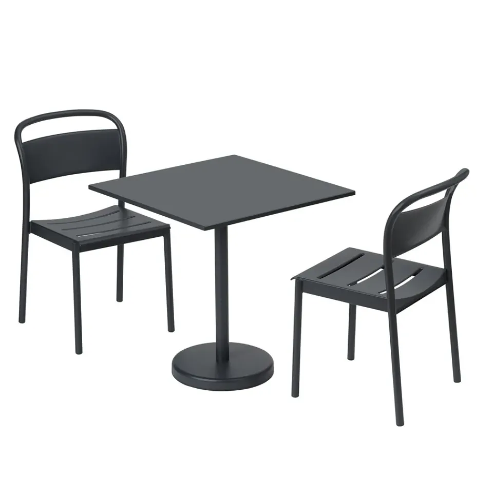 Muuto Table For Outdoor Use*Linear steel table 70x70 cm, Black
