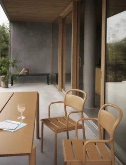 Muuto Table For Outdoor Use*Linear steel table 75x200 cm, Burnt orange Yellow