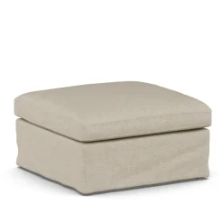 1898 Armchairs & Footstools*Linnevik footstool, Bern 0341-white-oiled oak, with skirt Beige