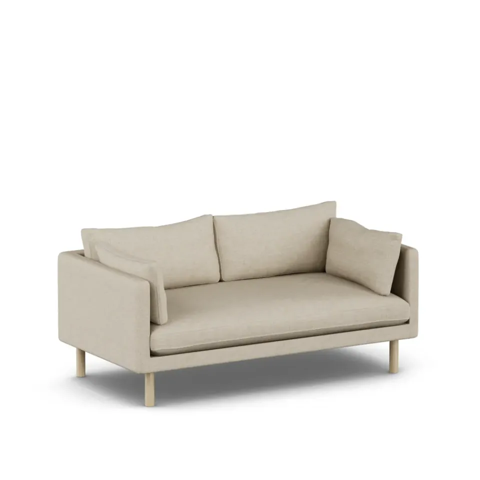 1898 Sofas*Linnevik sofa, Bern 0341-white-oiled oak, 2-seater Beige