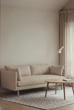 1898 Sofas*Linnevik sofa, Bern 0341-white-oiled oak, 2-seater Beige