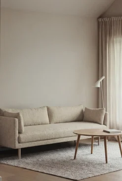 1898 Sofas*Linnevik sofa, Bern 0341-white-oiled oak, 4-seater Beige