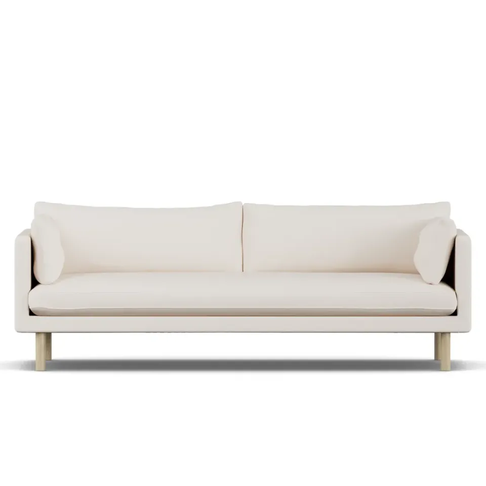 1898 Sofas*Linnevik sofa, Caleido 9600-white-oiled oak, 4-seater Beige