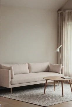 1898 Sofas*Linnevik sofa, Caleido 9600-white-oiled oak, 4-seater Beige