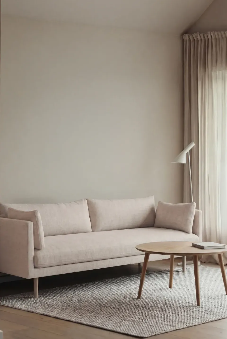 1898 Sofas*Linnevik sofa, Caleido 9600-white-oiled oak, 4-seater Beige