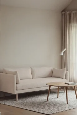 1898 Sofas*Linnevik sofa, Caleido 9600-white-oiled oak, 3-seater Beige