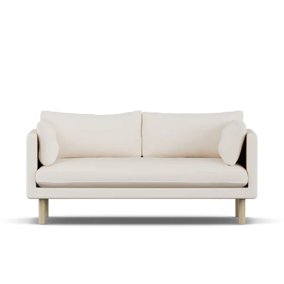1898 Sofas*Linnevik sofa, Caleido 9600-white-oiled oak, 2-seater Beige