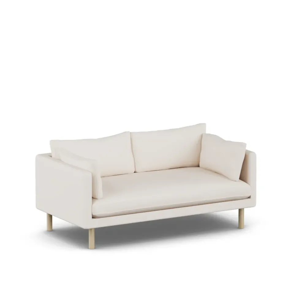1898 Sofas*Linnevik sofa, Caleido 9600-white-oiled oak, 2-seater Beige