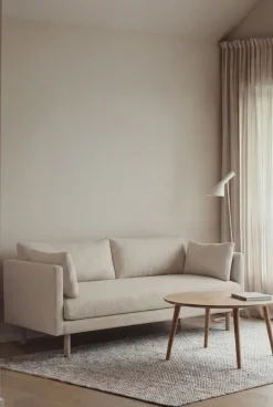 1898 Sofas*Linnevik sofa, Caleido 9600-white-oiled oak, 2-seater Beige