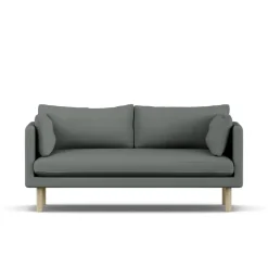 1898 Sofas*Linnevik sofa, Caleido 1240-white-oiled oak, 2-seater Grey