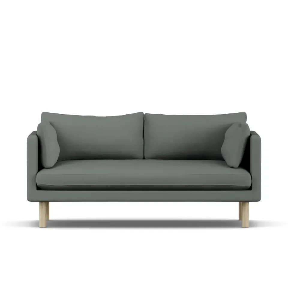 1898 Sofas*Linnevik sofa, Caleido 1240-white-oiled oak, 2-seater Grey