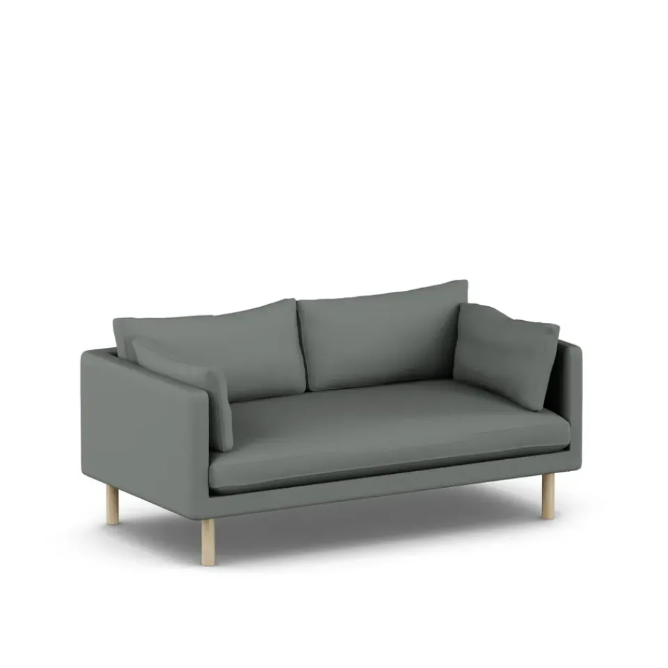 1898 Sofas*Linnevik sofa, Caleido 1240-white-oiled oak, 2-seater Grey