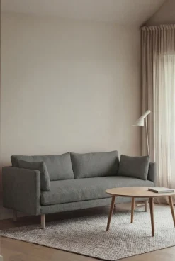 1898 Sofas*Linnevik sofa, Caleido 1240-white-oiled oak, 2-seater Grey