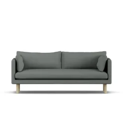 1898 Sofas*Linnevik sofa, Caleido 1240-white-oiled oak, 3-seater Grey