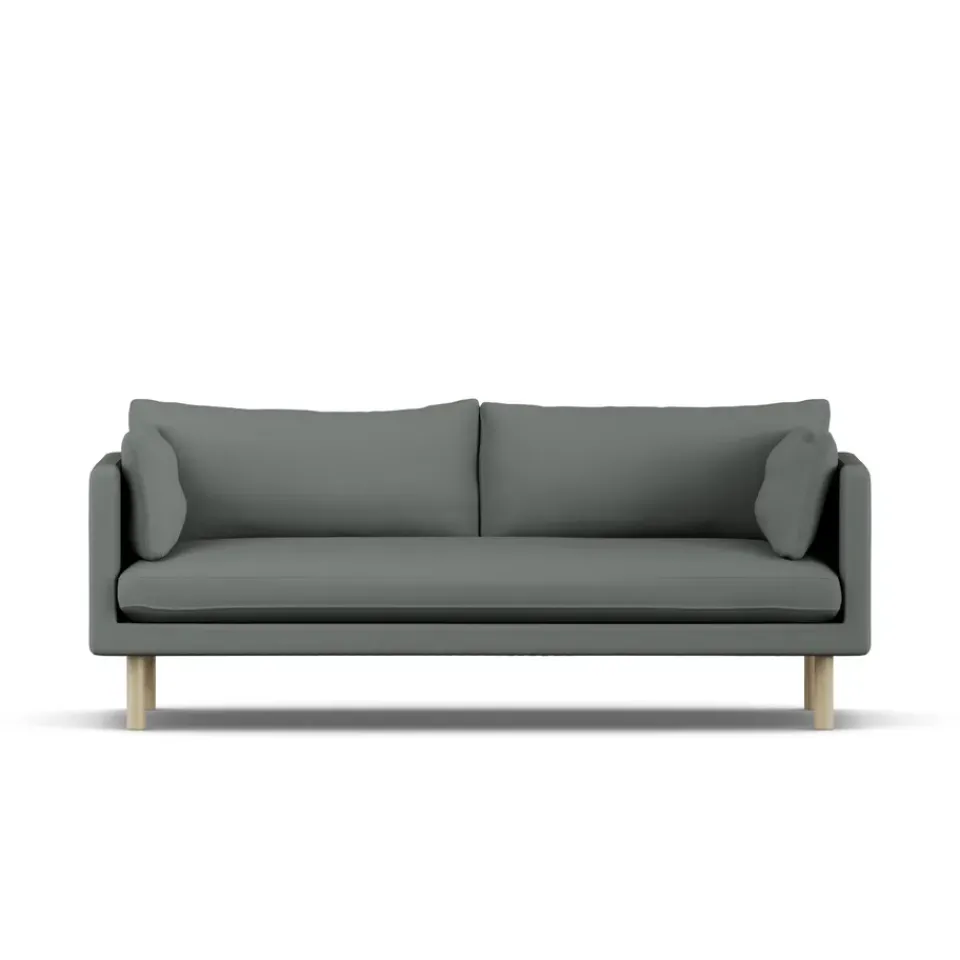 1898 Sofas*Linnevik sofa, Caleido 1240-white-oiled oak, 3-seater Grey