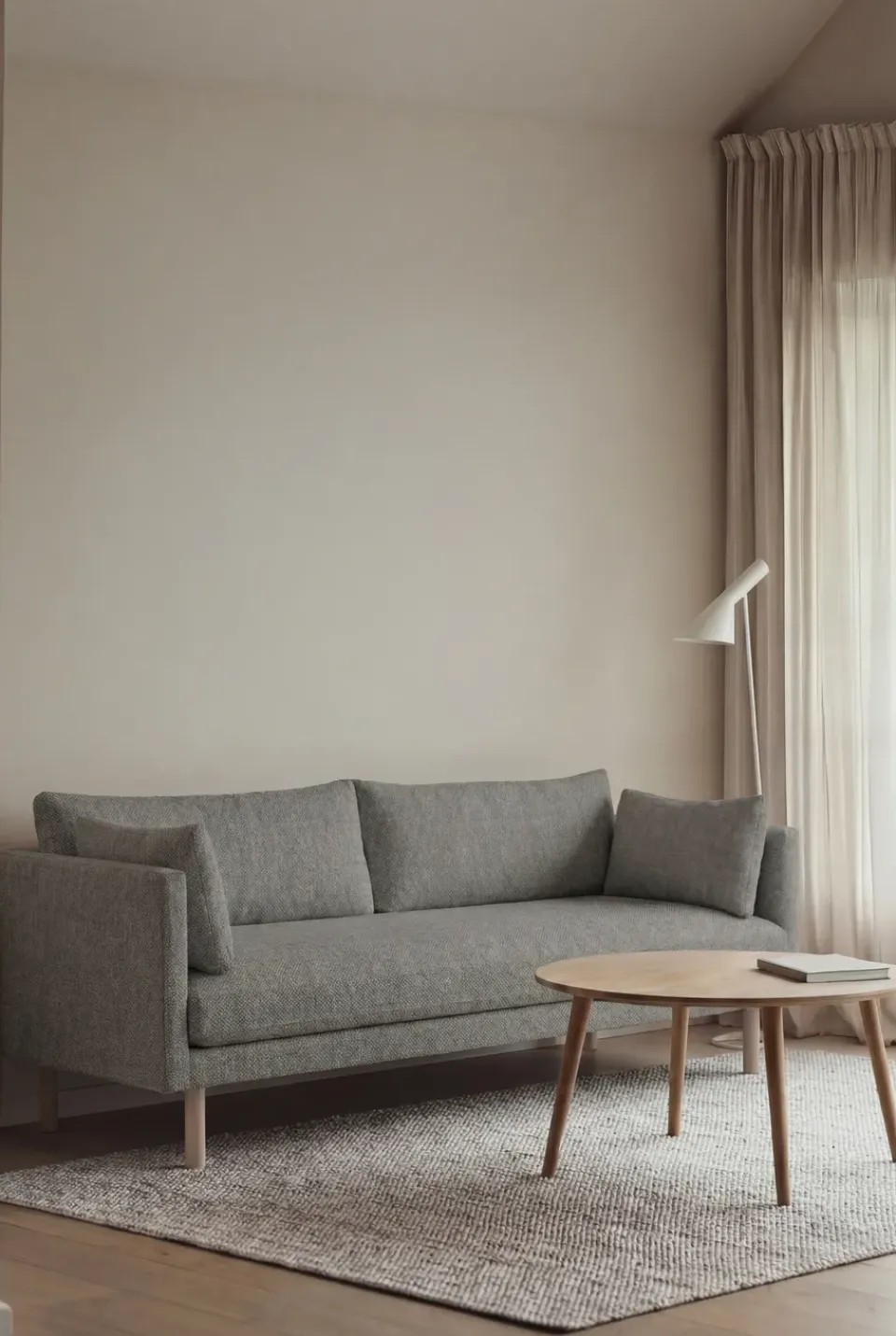1898 Sofas*Linnevik sofa, Caleido 1240-white-oiled oak, 3-seater Grey