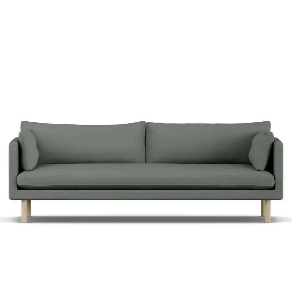 1898 Sofas*Linnevik sofa, Caleido 1240-white-oiled oak, 4-seater Grey