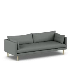 1898 Sofas*Linnevik sofa, Caleido 1240-white-oiled oak, 4-seater Grey