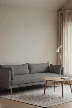 1898 Sofas*Linnevik sofa, Caleido 1240-white-oiled oak, 4-seater Grey