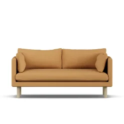 1898 Sofas*Linnevik sofa, Jump Honey 1959-white-oiled oak, 2-seater Yellow