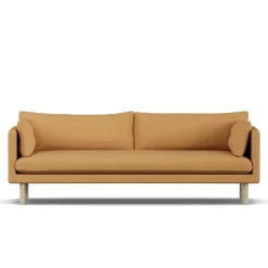 1898 Sofas*Linnevik sofa, Jump Honey 1959-white-oiled oak, 4-seater Yellow