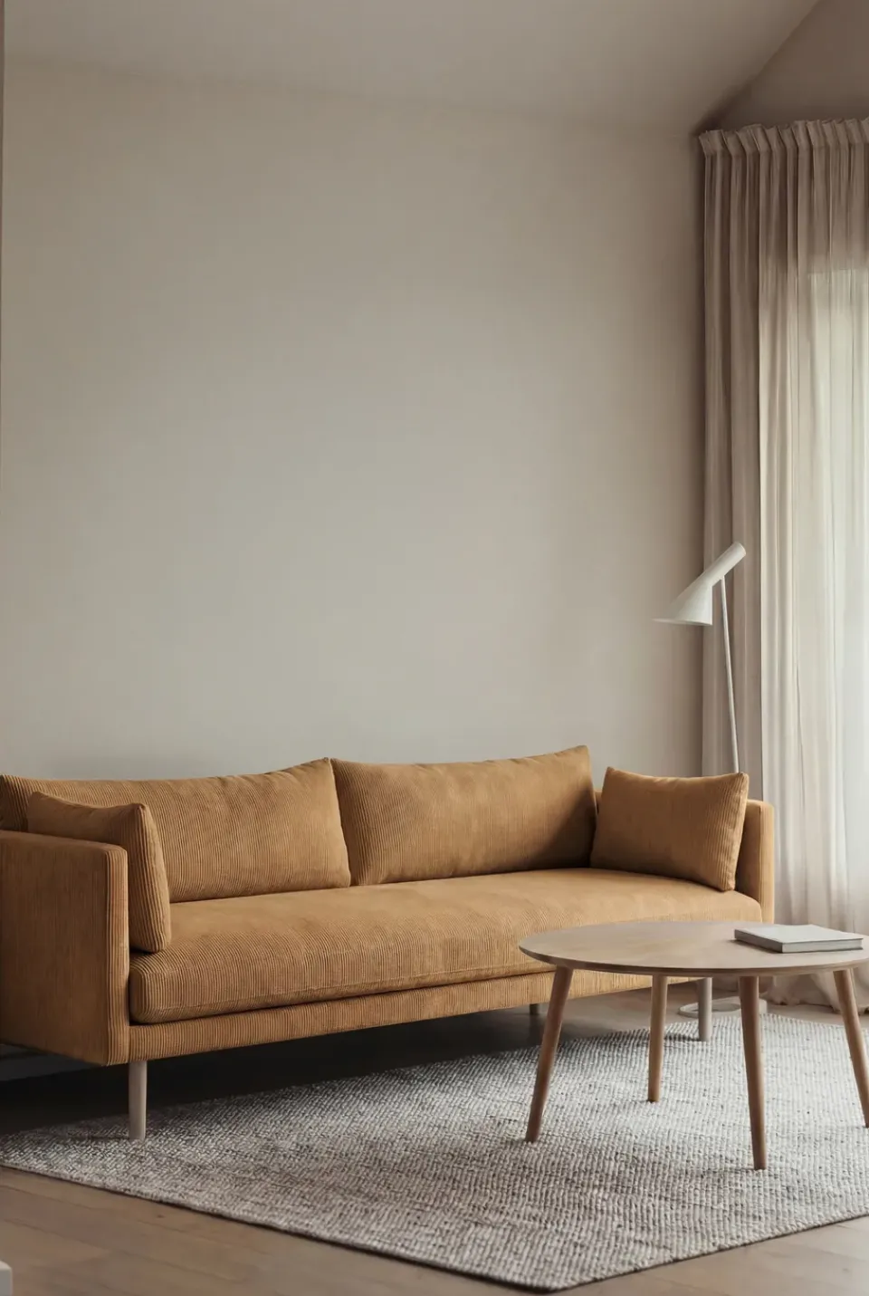 1898 Sofas*Linnevik sofa, Jump Honey 1959-white-oiled oak, 4-seater Yellow