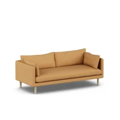 1898 Sofas*Linnevik sofa, Jump Honey 1959-white-oiled oak, 3-seater Yellow