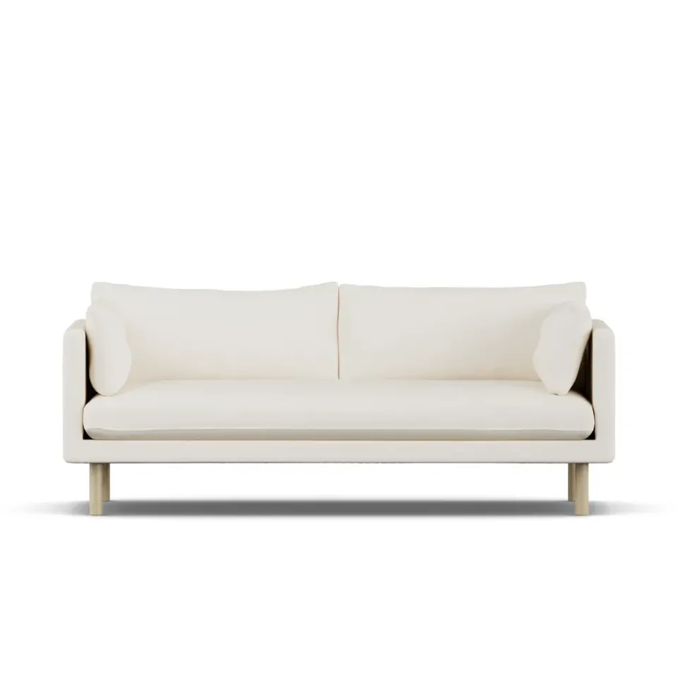 1898 Sofas*Linnevik sofa, Jump Off 1954--oiled oak, 3-seater White