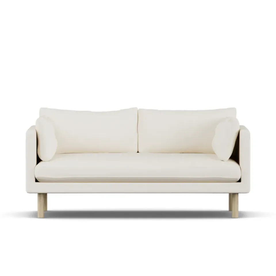 1898 Sofas*Linnevik sofa, Jump Off 1954--oiled oak, 2-seater White
